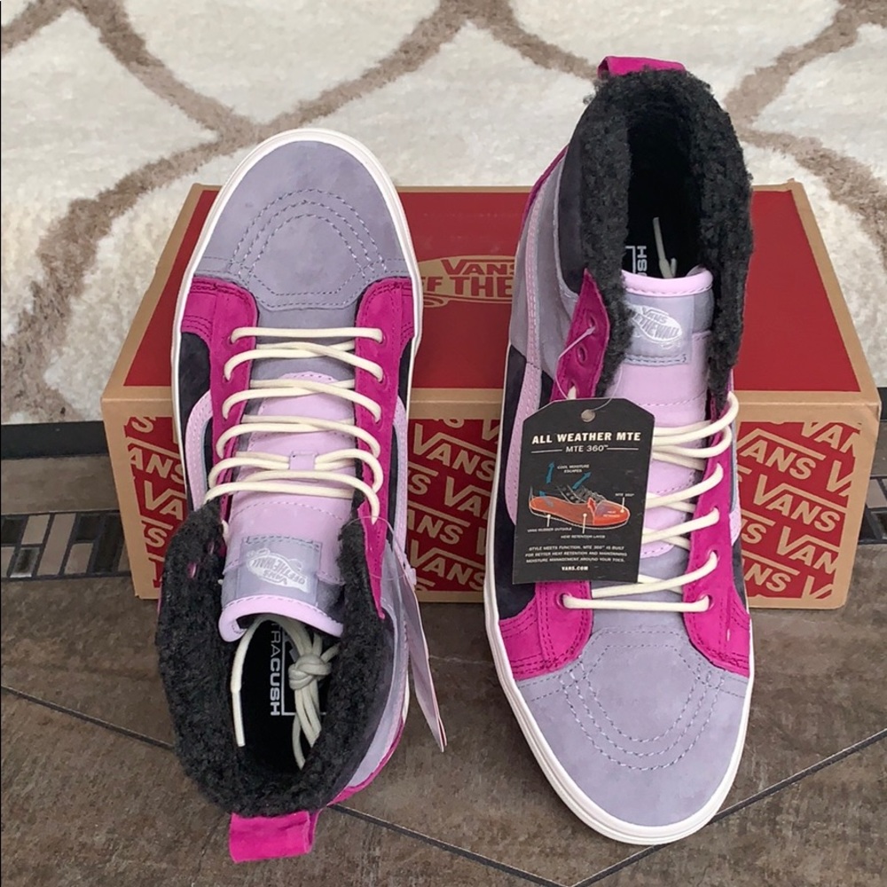 ••VANS Sk8-Hi 46 Mte Dx Mte Lilac Grey/Obsidian WM - Picture 12 of 16